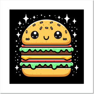 Kawaii burger Posters and Art